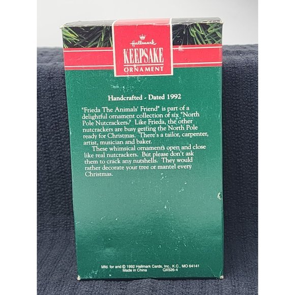 1992 Hallmark Keepsake Frieda The Animals Friend North Pole Nutcracker Ornament - Picture 3 of 8